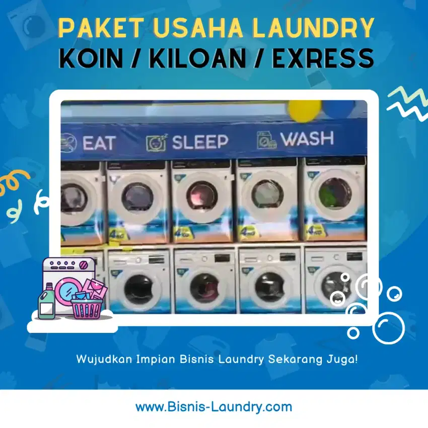 FRANCHISE BISNIS LAUNDRY | LAUNDRY KOIN | LAUNDRY KILOAN KOMPLIT