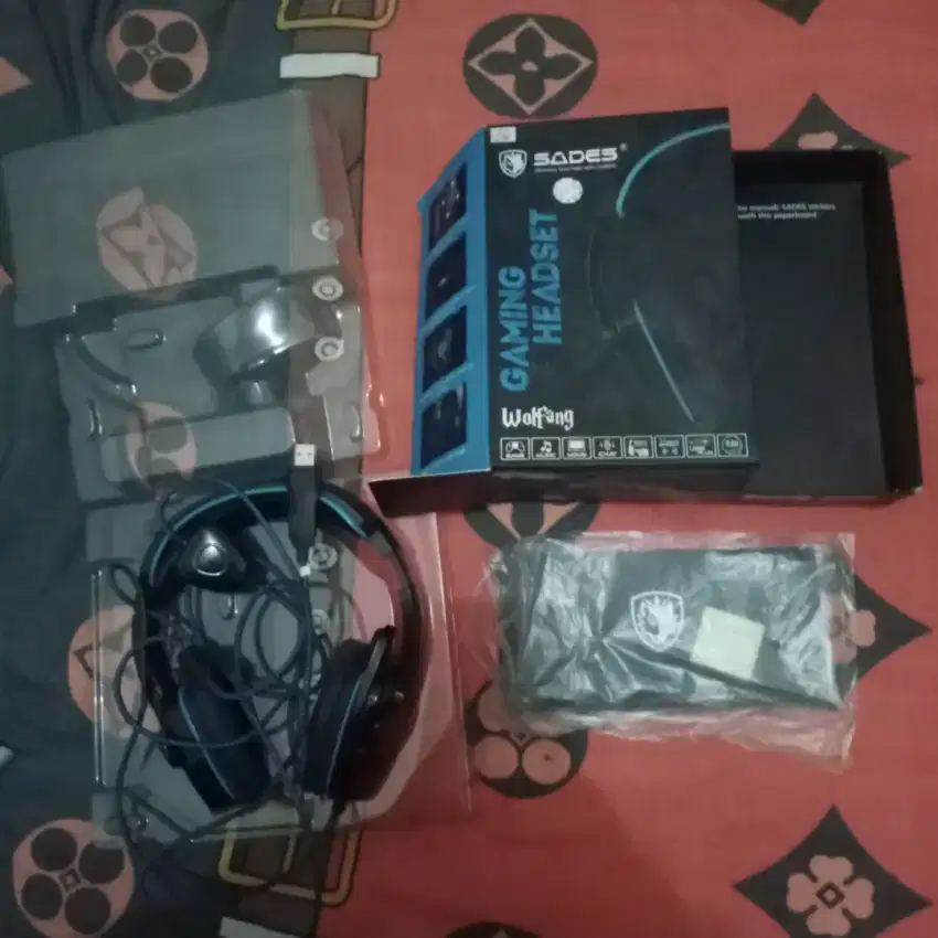 Hedset Sades Gaming Wolfang Bekas Good Condition