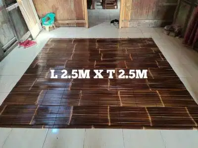 Jual tirai bambu Wulung hitam Krey di Vernis pliture 2,5 x 2.5 m