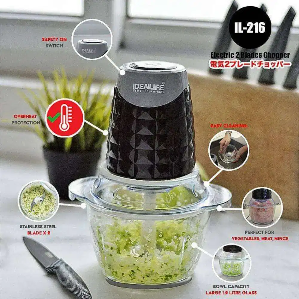 Chopper Blender Idealife 1.2 Liter IL-216