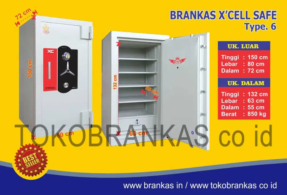 Lemari besi Brankas Brangkas XCELL 6 Tahan Api Safety Box Cash Box bar