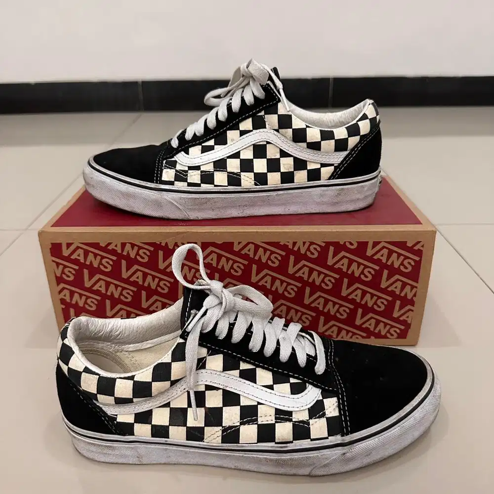 SEPATU VANS OLD SKOOL CHECKERBOARD UKURAN 43 ORIGINAL Fashion