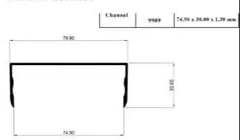U channel sandwich Panel 30x75x30mm - Putih ISNULATECH