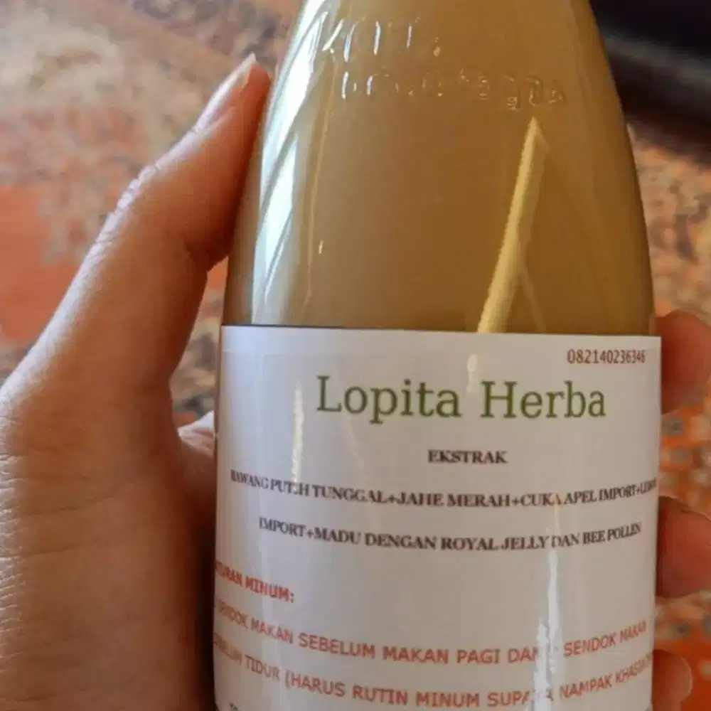 Jus jahe merah,bwg putih tunggal, cuka apel halal, lemon, madu 300ml