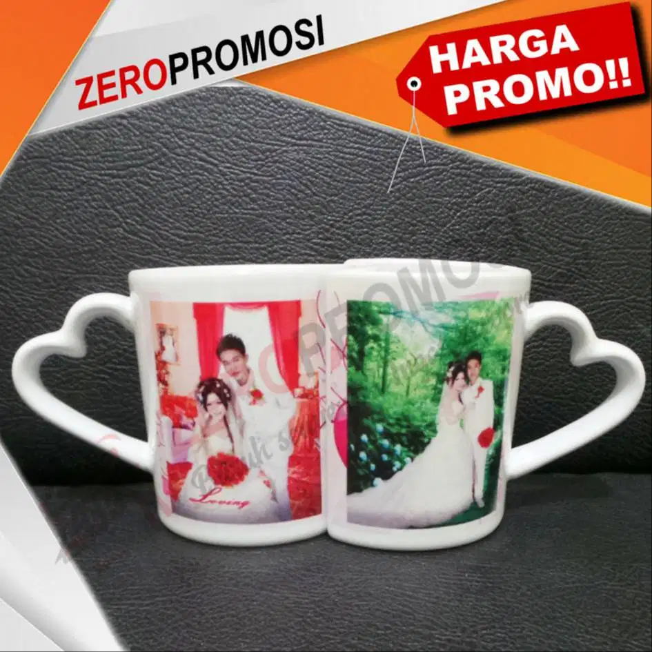 Ide kado pernikahan berupa Mug Couple Custom Design