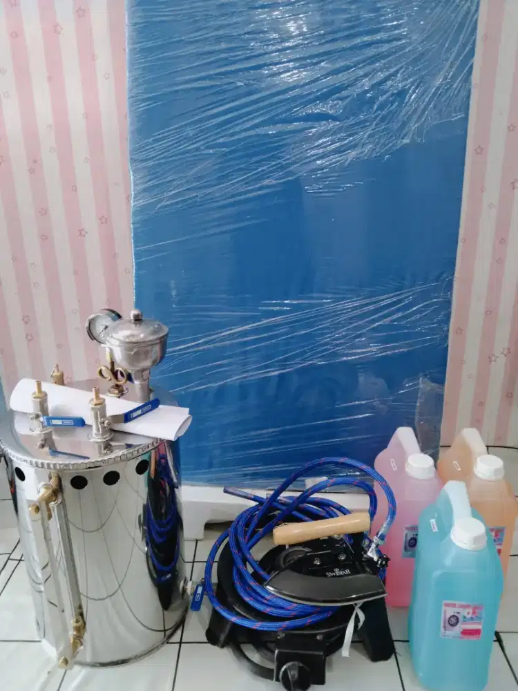 Setrika Uap,Mesin Pengering,Paket Laundry,Meja Setrika Uap,Sperpart.