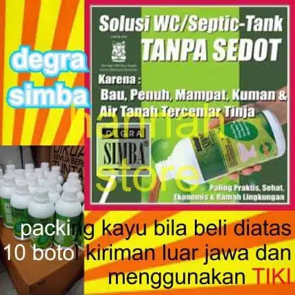 degra simba solusi wc/septic tank mampet/penuh tanpa harus disedot