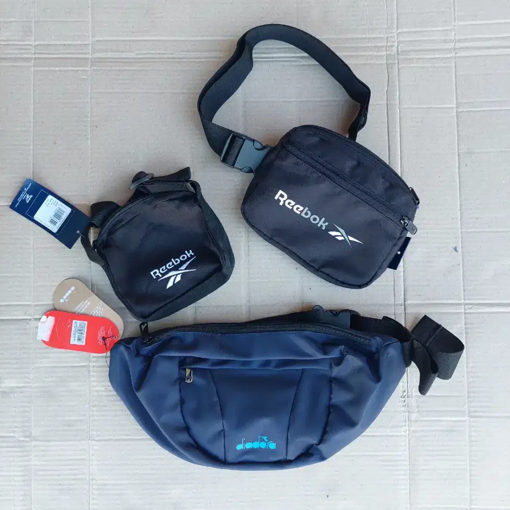 Tas Pinggang Waistbag Crossover Bag Diadora Reebok ORIGINAL