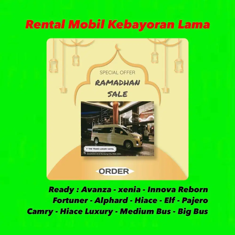 Rental Mobil Murah Sewa Travel G Lepas Kunci Innova Fortuner Kebayoran
