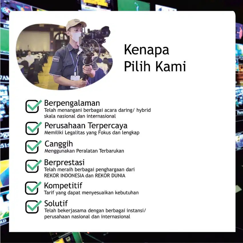 Sewa Drone, Video Dokumentasi, Live Streaming Hybrid, Buat Website