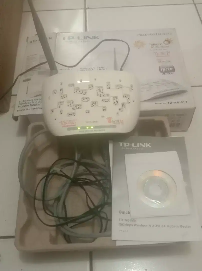 Modem router TP LINK TD W8151N fullset , ADSL 150 Mbps .
