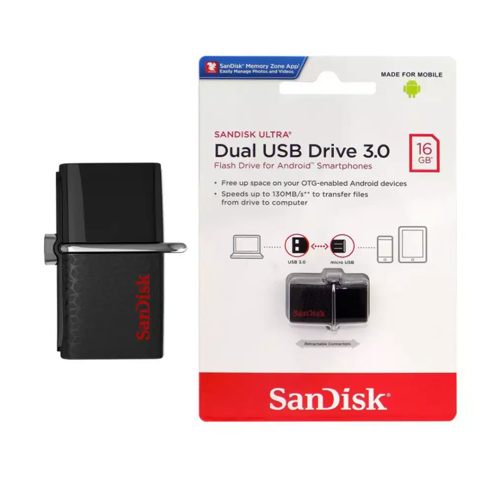 OTG flashdisk merk sandisk 16GB original