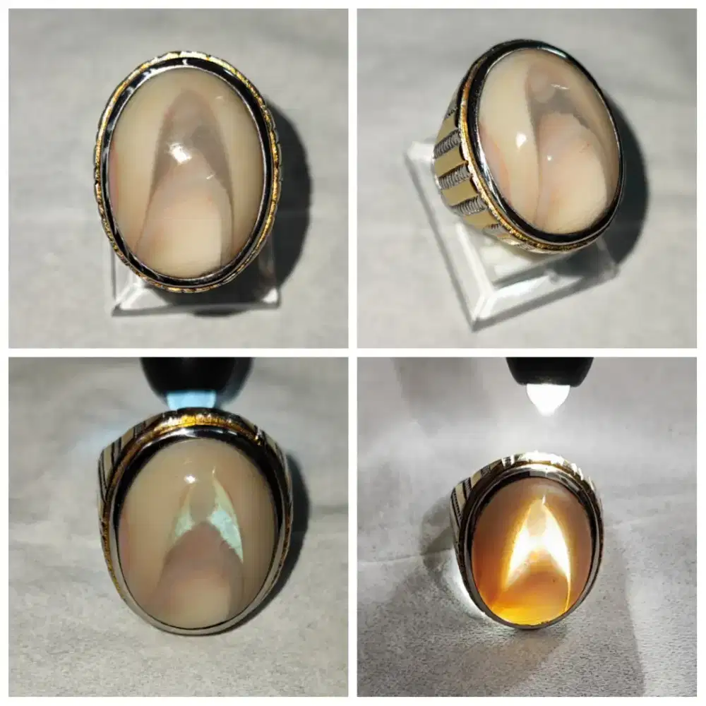Cincin Batu Asli Motif Kunti/ Lainnya Ring Stainless Memo Antik Langka