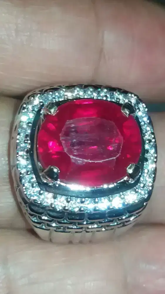 Jual Batu Cincin Permata Red Ruby Cutting Beautiful Keren