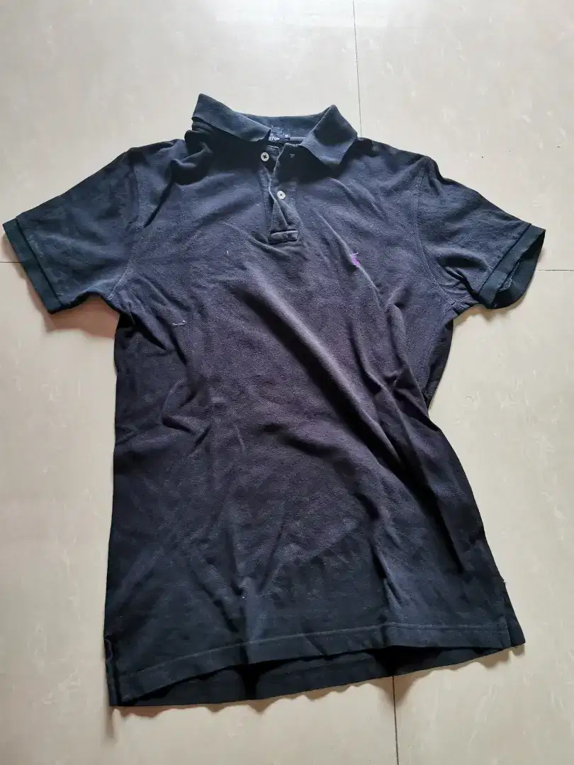 kaos polo shirt original hitam