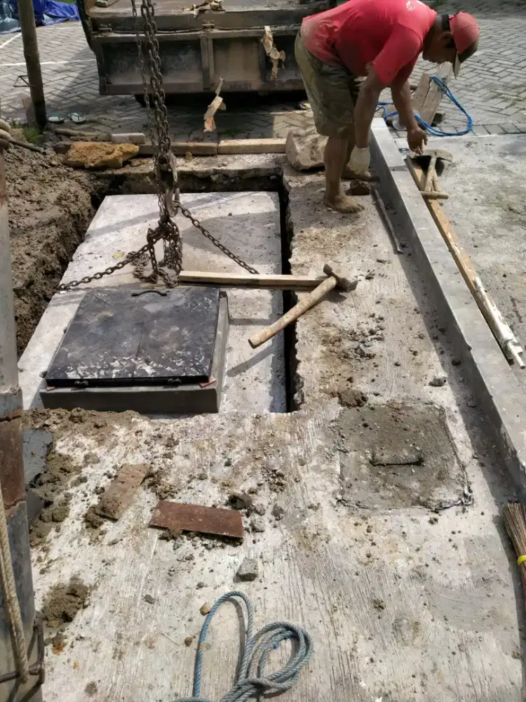 Ground tank tandon air beton cor