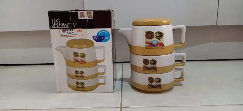 Tea set keramik baru bagus keren hanya 99rb saja