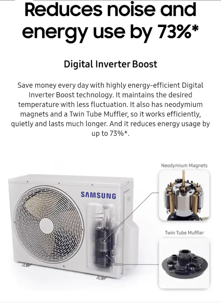 BARU ( JUAL RUGI BANYAK) AC 1,5 PK SAMSUNG DIGITAL INVERTER 12000 BTU