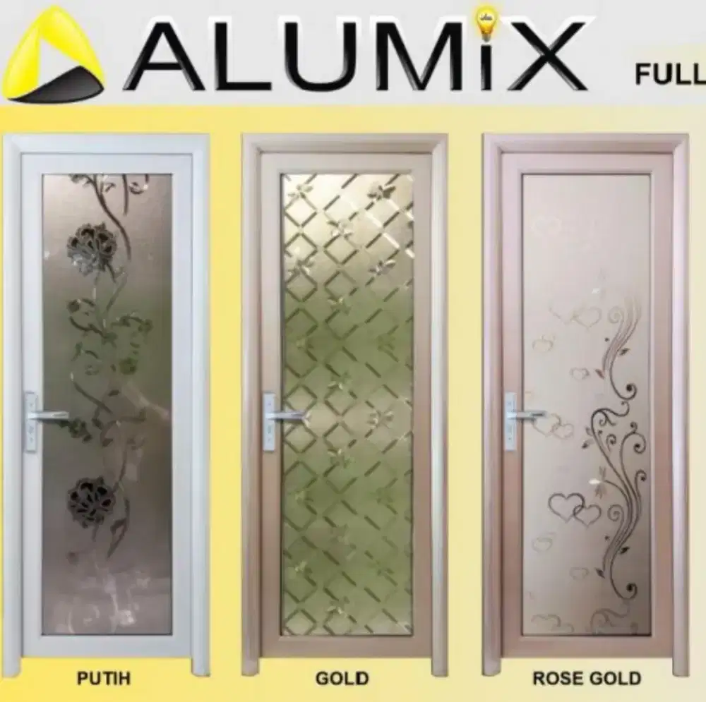 Pintu kamar mandi pintu almunium alumix high end