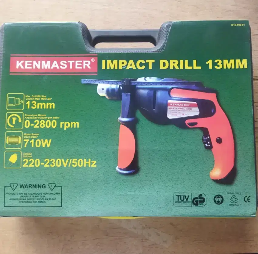 Kenmaster Bor Impact Drill 13 mm 710 Watt Bor Beton Kayu Kabel Listrik