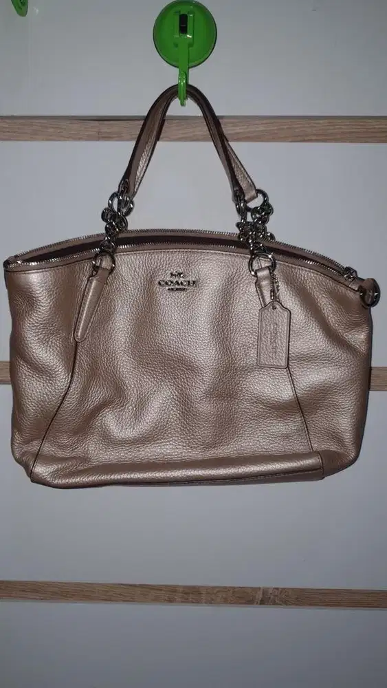 Coach Chain Leather Small Kelsey Colour Platinum