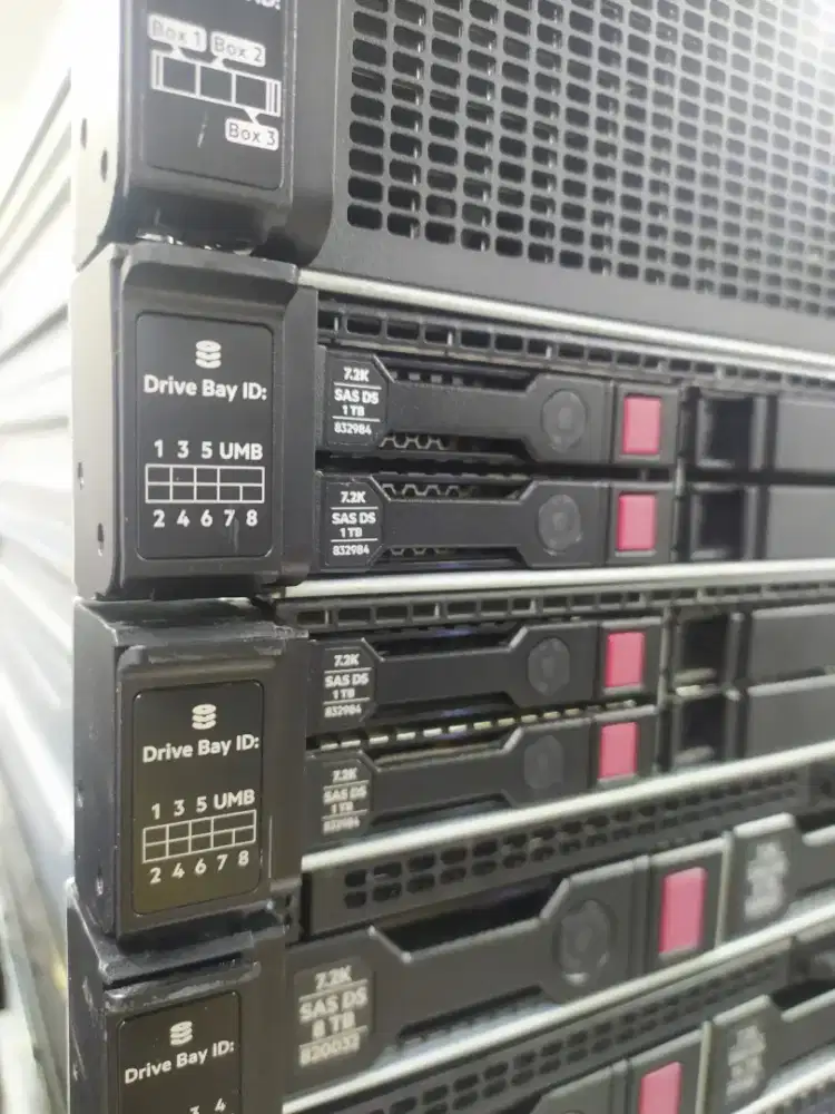 Tampung server baru dan bekas