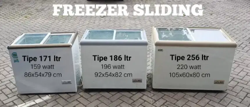 SEWA Chest Freezer Box Daging atau Sliding Freezer Pintu Kaca