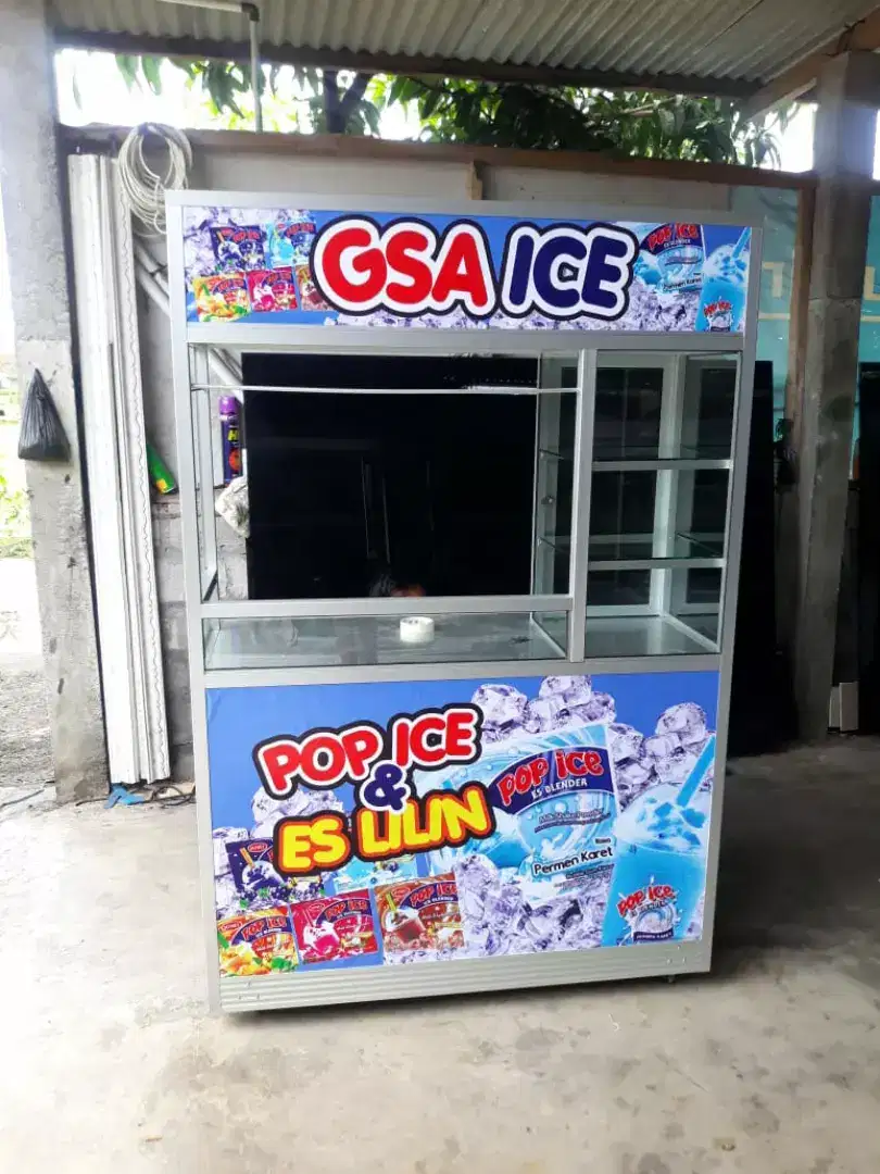 Both jualan minuman dan makanan kondisi baru bonus cetak banner