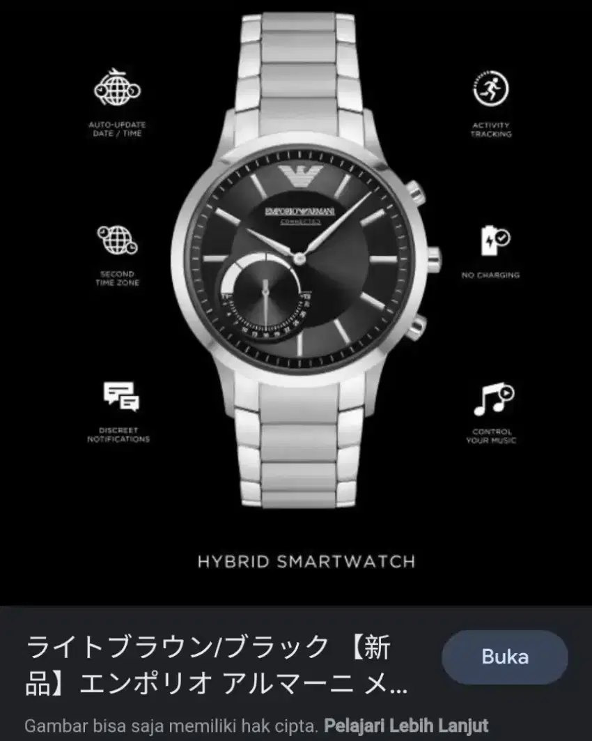 Emporio armani connected.jam emporio armani.hybrid smartwatch.branded