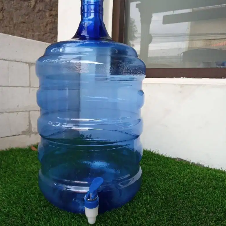 Galon Pet Kran 19 Liter Biru, Bahan Kuat