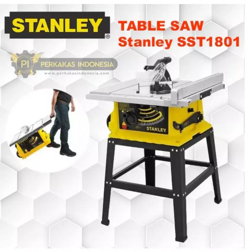 STANLEY SST-1801 TABLE SAW 10 PREMIUM WITH STAND 1800WATT -