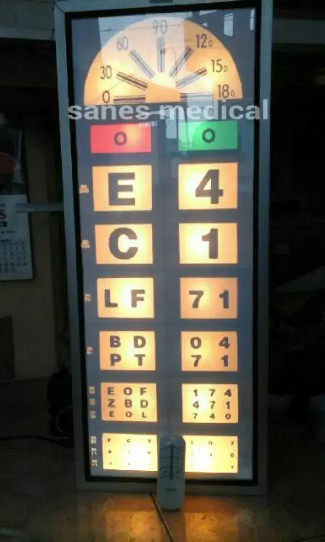 Alat Cek Kaca Mata Rabun Snellen Chart Elektrik Kacamata Sanes Medical