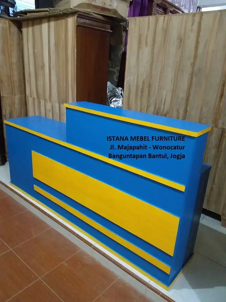 Meja Kasir Laundry Londry Loundry Toko Loby Lobby Resepsionis Kayu #KS