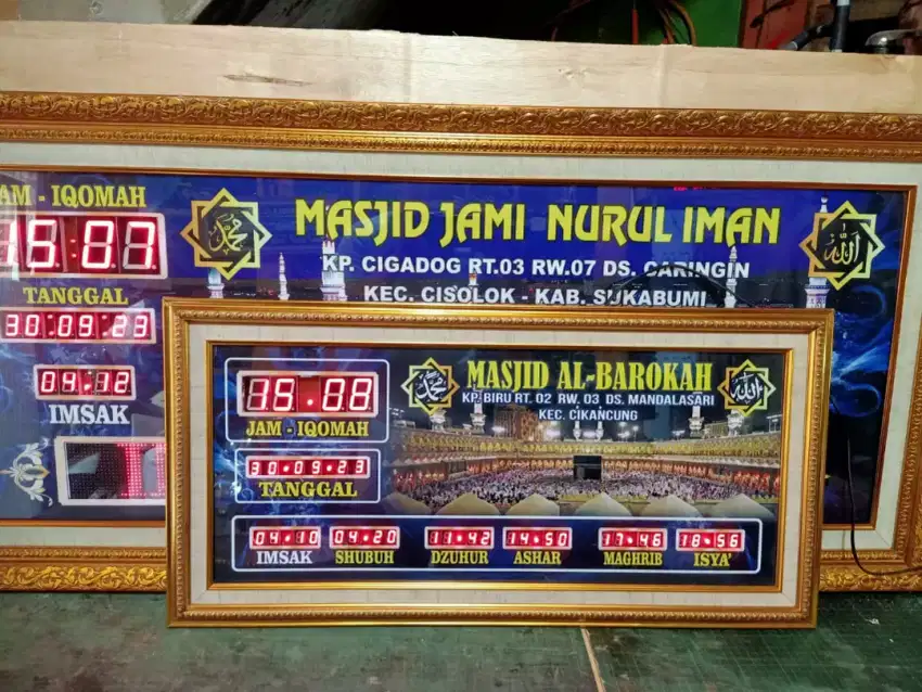 Jam digital masjid ukuran 38x70