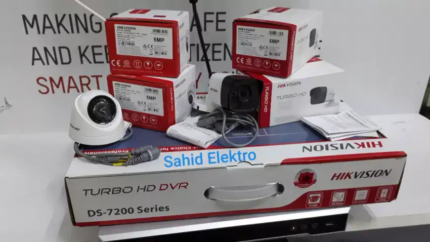 Paket 4 Cctv Turbo HD Jelas Langsung Pasang Garansi