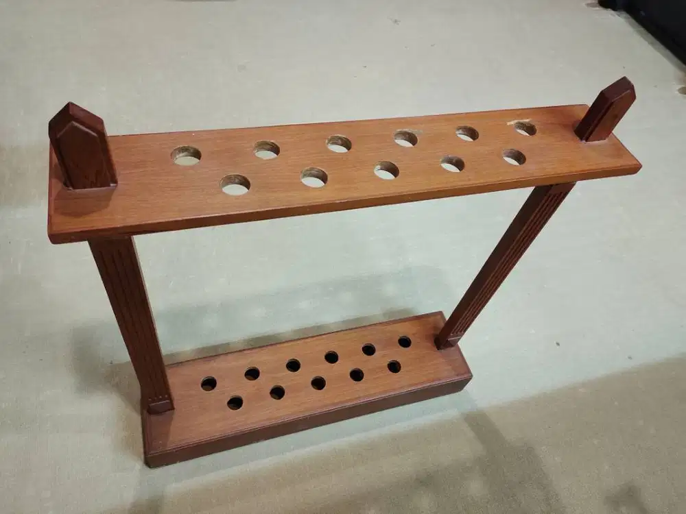 Elegant Billiard Stick Rack Premium All Wood,Rak Stik Kayu,Bagus Murah