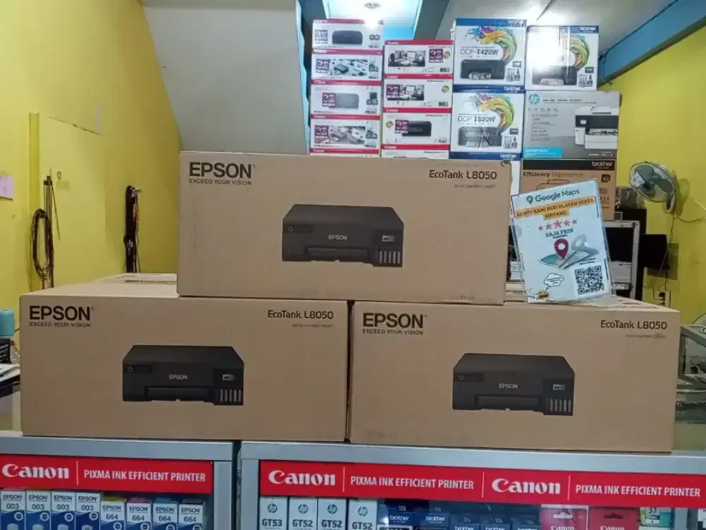 Printer Epson eco tank L8050 6 warna, print only wireless,