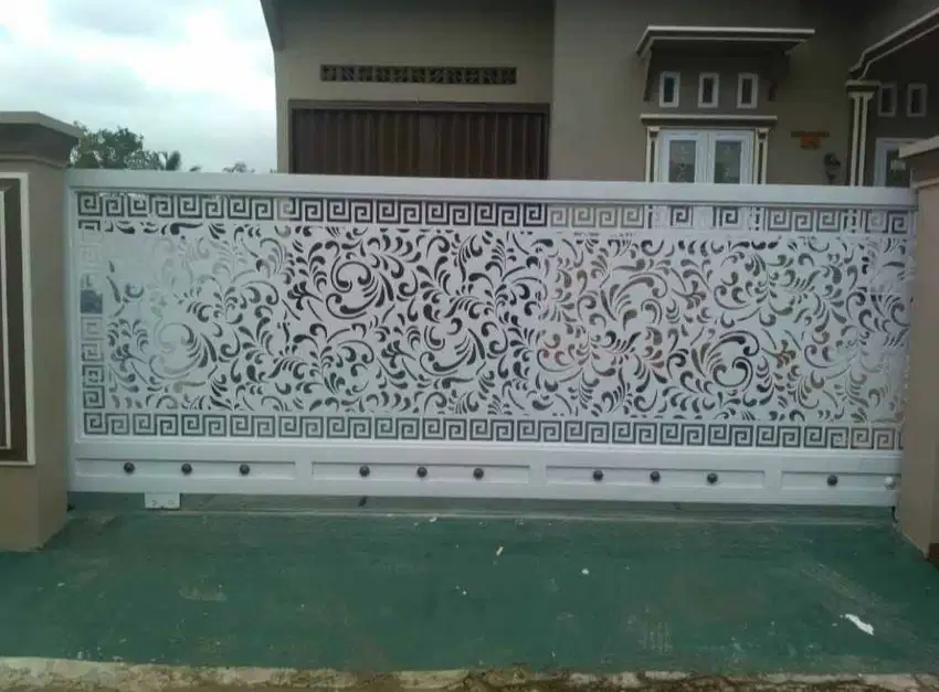 gerbang atau pagar plat besi cnc laser cutting custom desain