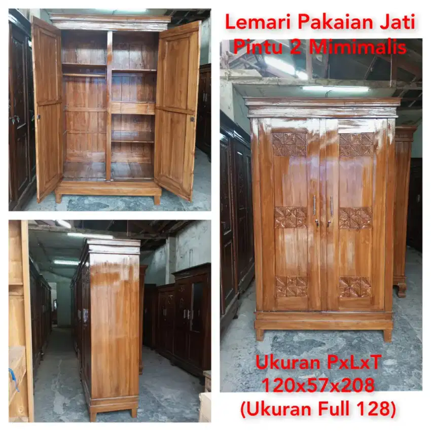 Lemari pakaian 2 pintu minimalis