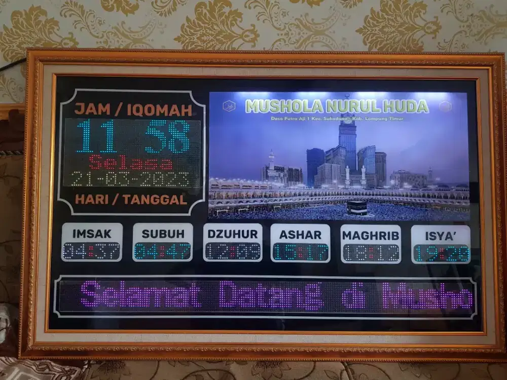 Jadwal sholat mewah bisa di-infaq ke masjid dpt pahala jariah