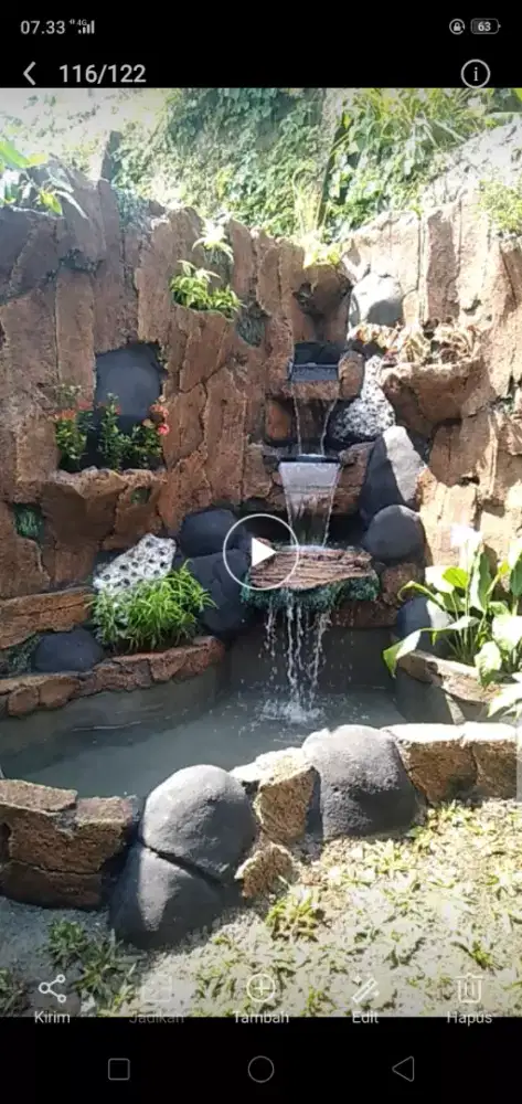 Relip tebing dan relip mini Malis dan taman