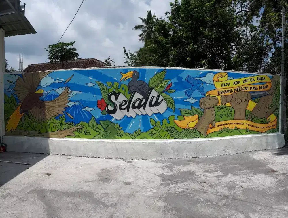 lukis tembok gambar mural dinding
