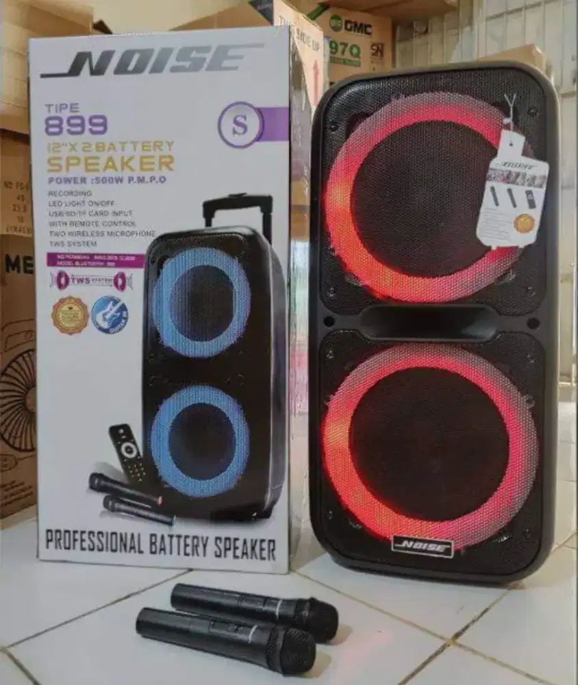 Speaker karaoke Portabel NOISE Double BASS 899S