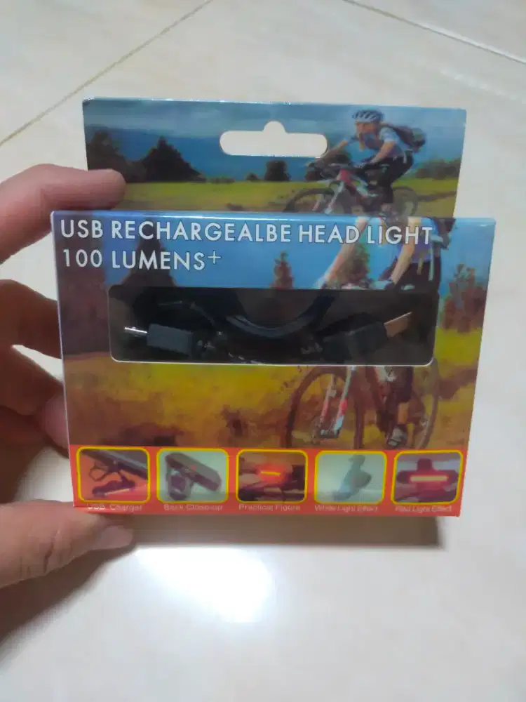 Lampu belakang sepeda USB charge