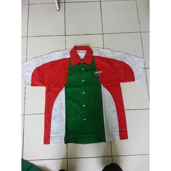 baju mekanik bengkel kemeja seragam castrol,repsol,top1