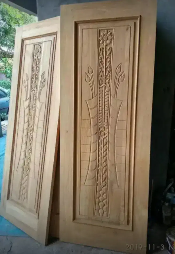 Pintu kusen bahan kayu jati dll