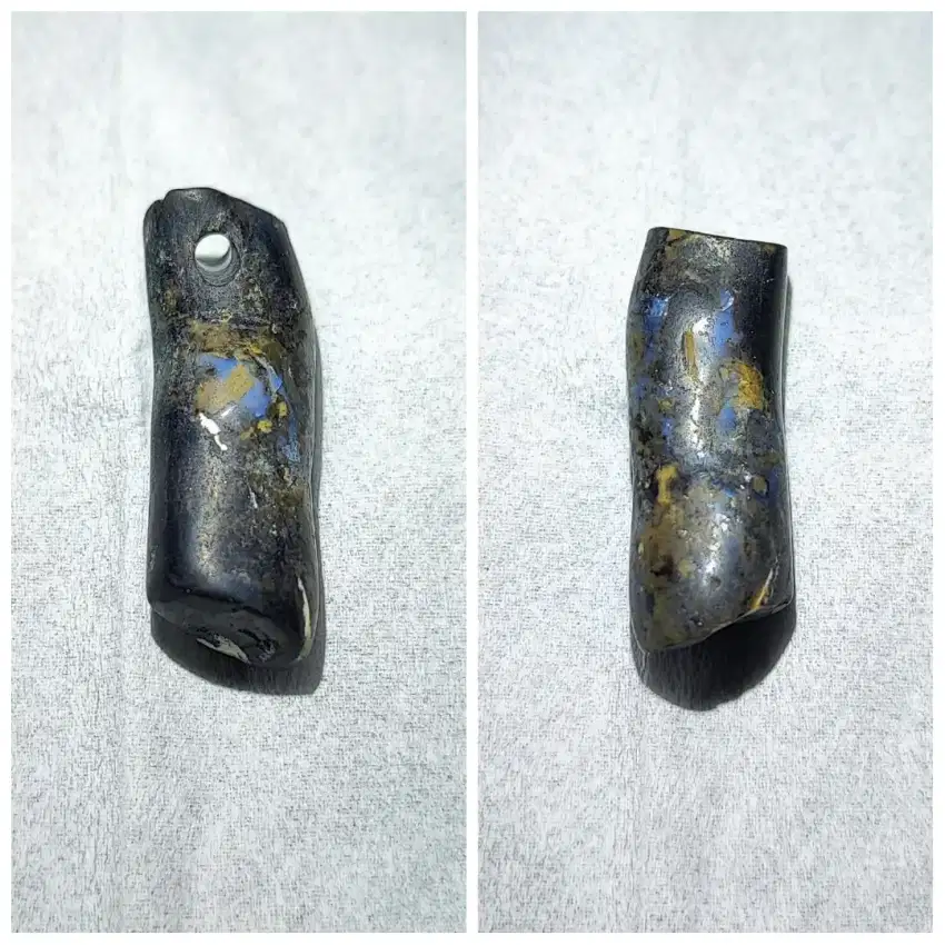 Liontin Batu Black Opal Banten Natural Asli - Natural Black Opal