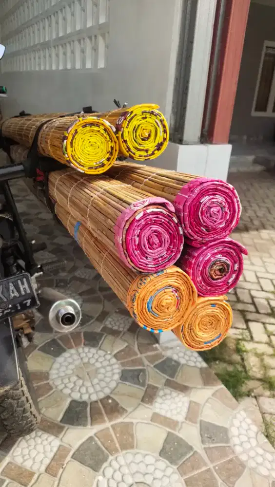 Tirai Krei Bambu Sawet Untuk Penutup Panas dan Hujan