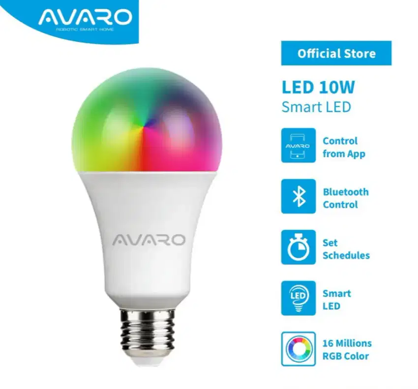 AVARO Lampu Smart LED Bluetooth 10W 900 Lumen Ori (RGB)