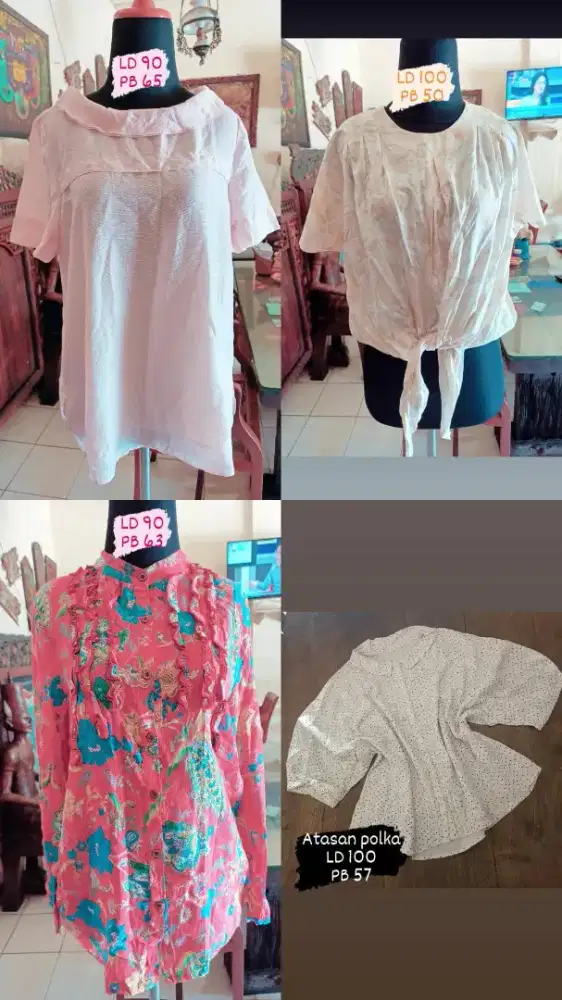 Paket blouse kemeja PL import